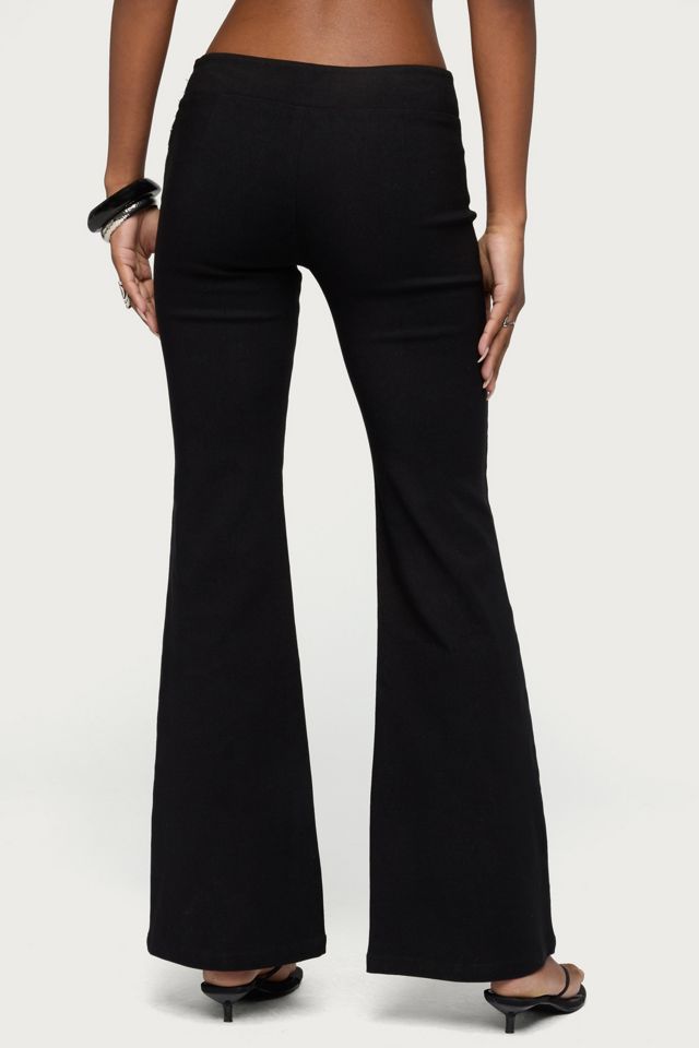 Edikted Alyce Crossover Flared Pants #4