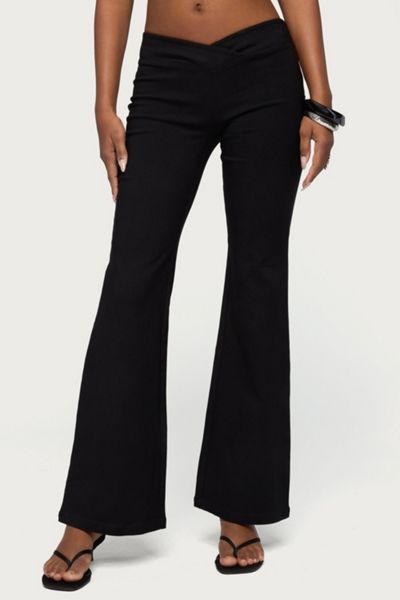 Edikted Alyce Crossover Flared Pants