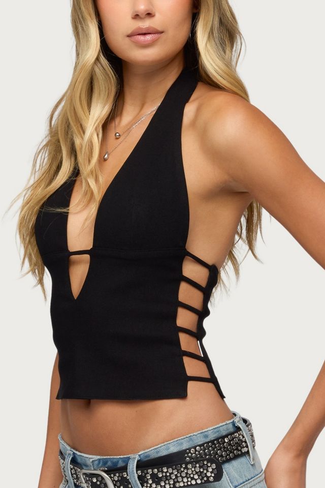 Edikted Aneera Cutout Plunging Halter Top #2