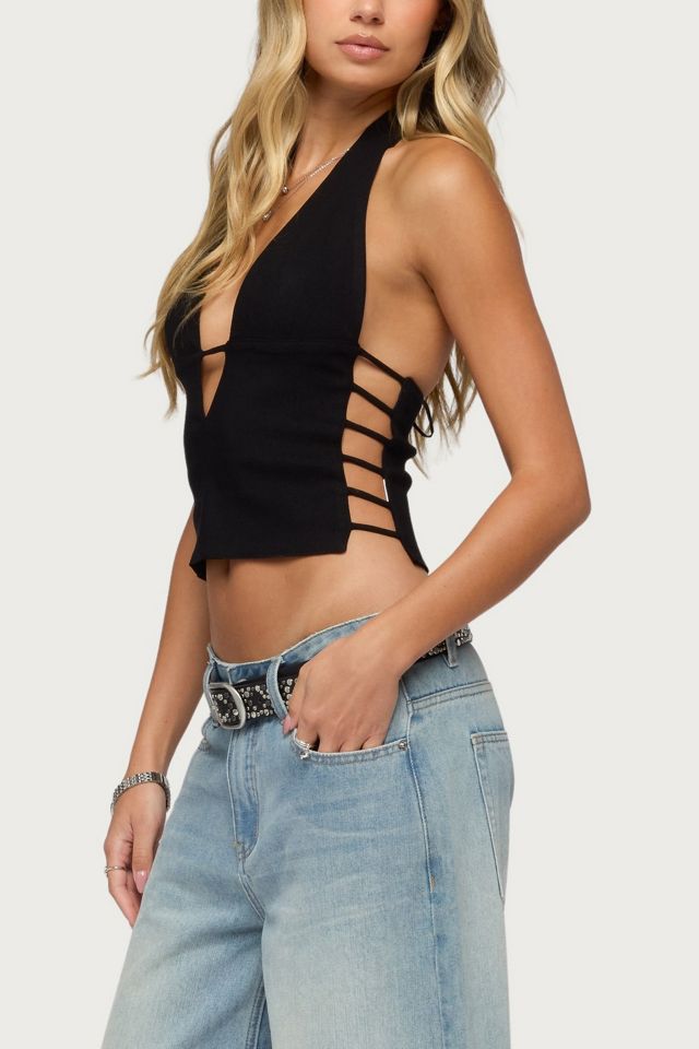 Edikted Aneera Cutout Plunging Halter Top #3