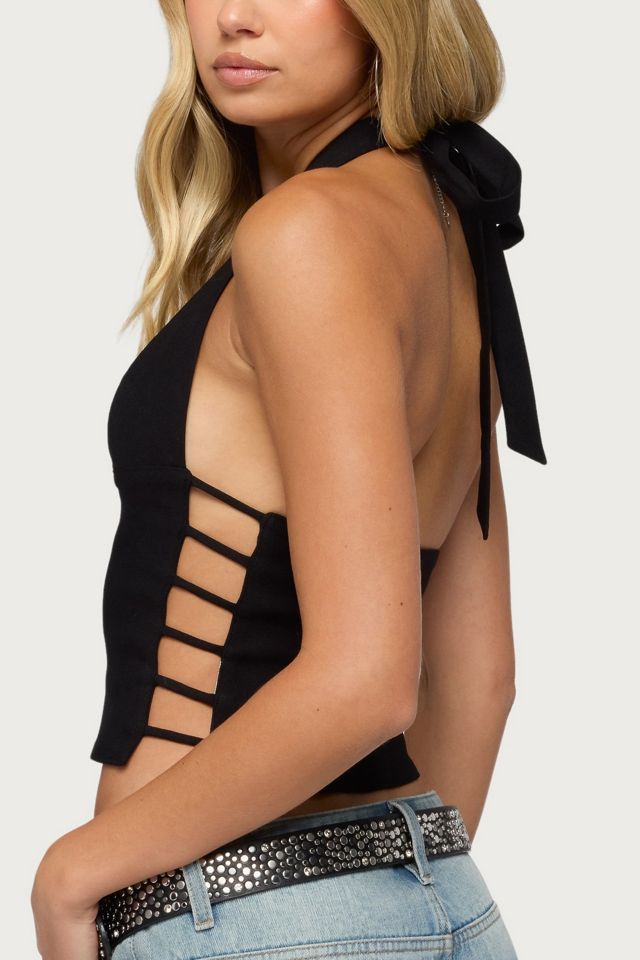 Edikted Aneera Cutout Plunging Halter Top #4