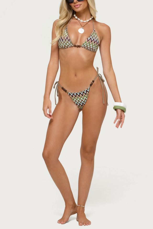 Edikted Alayna Zigzag String Bikini Bottom #4