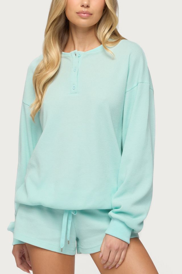 Edikted Baila Waffle Henley Top #1