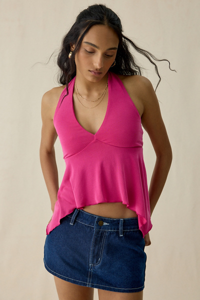 Kimchi Blue Mckenzie High-Low Babydoll Halter Top