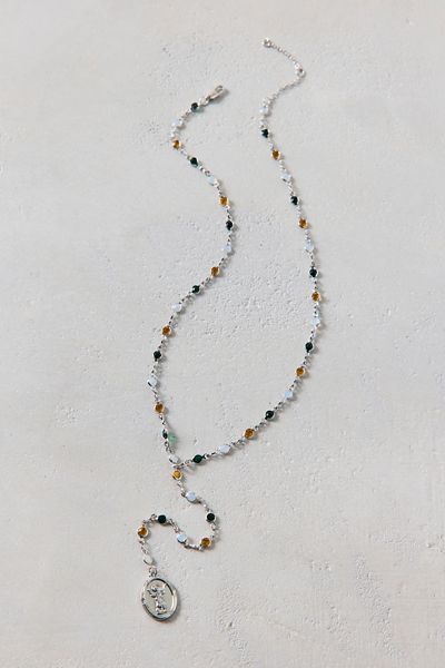 Gemstone Lariat Necklace