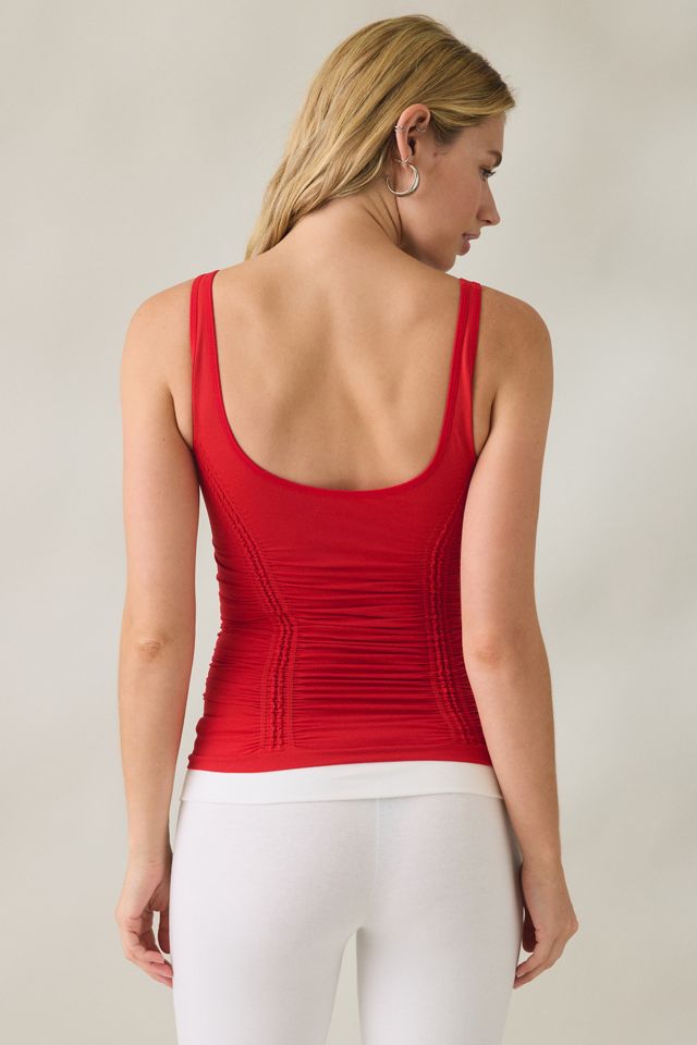 Out From Under College Sweetheart Ruched Seamless Knit Tank Top #3