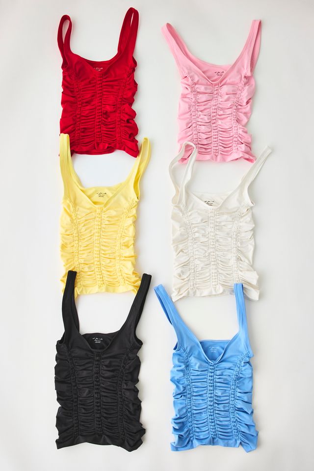 Out From Under College Sweetheart Ruched Seamless Knit Tank Top #4