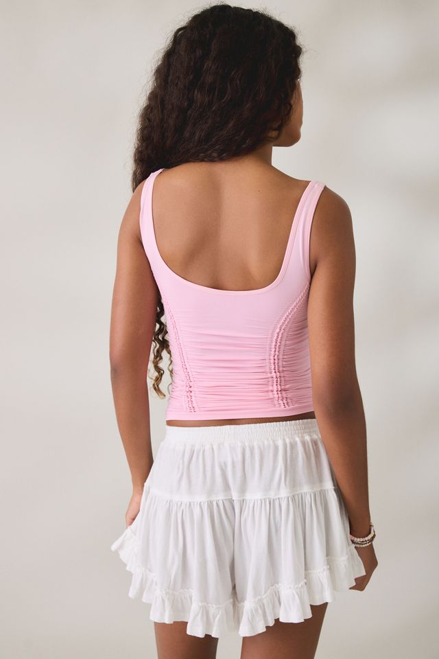 Out From Under College Sweetheart Ruched Seamless Knit Tank Top #2