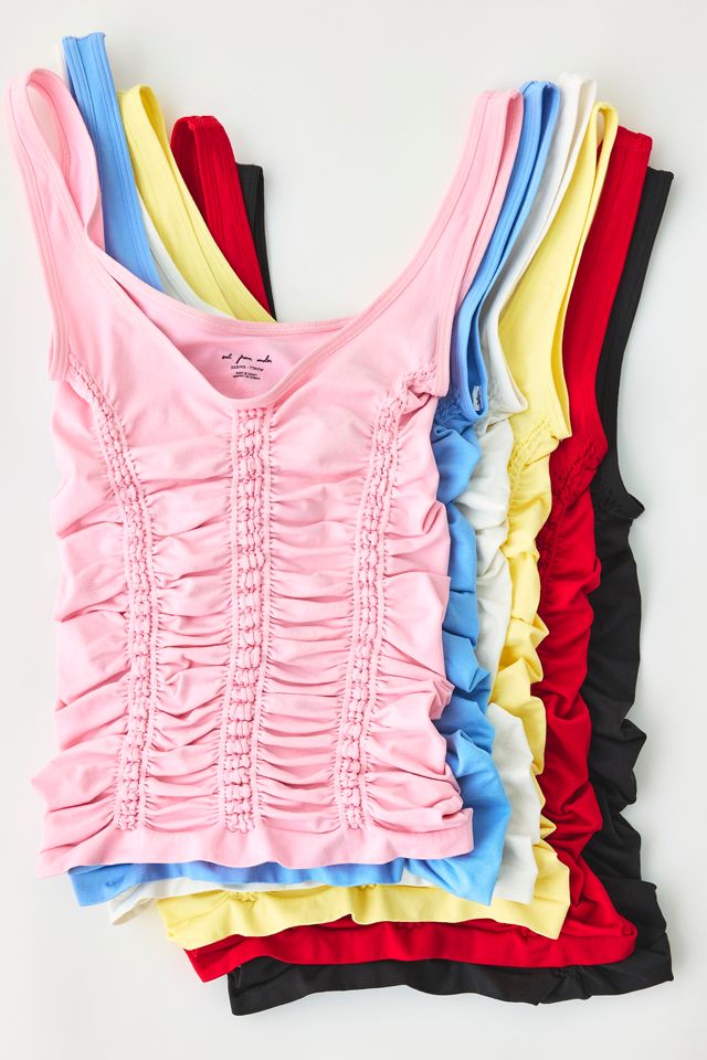 Out From Under College Sweetheart Ruched Seamless Knit Tank Top #4