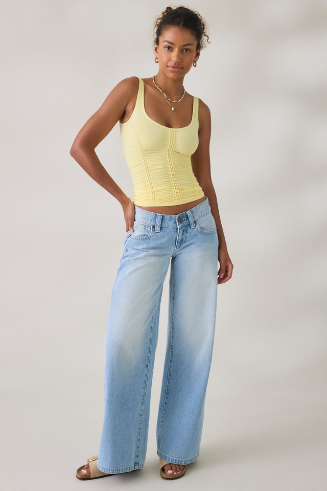 Out From Under College Sweetheart Ruched Seamless Knit Tank Top #2