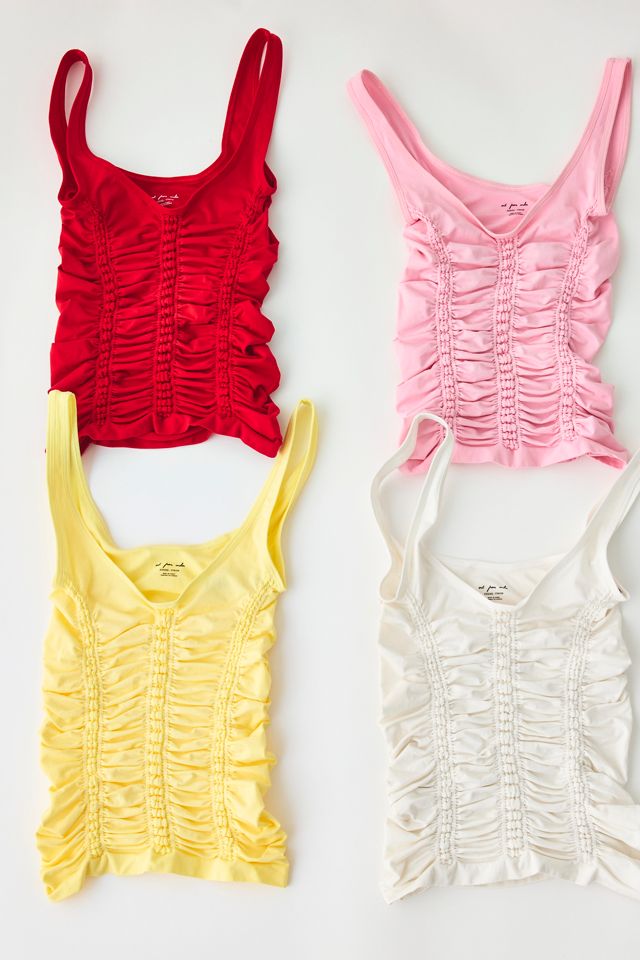 Out From Under College Sweetheart Ruched Seamless Knit Tank Top #5
