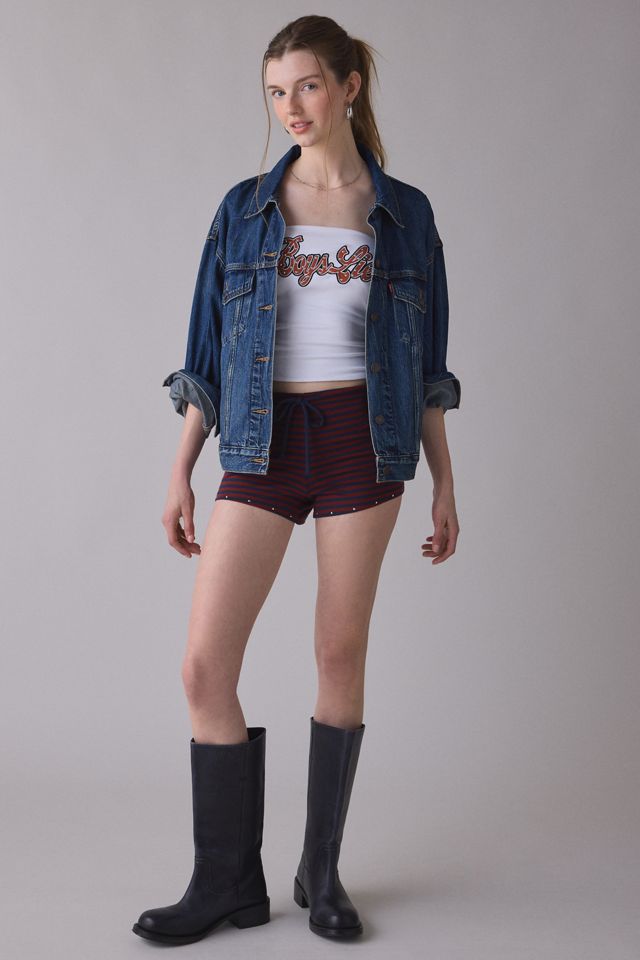 Micro-short graphique Wrangler clouté Boys Lie #2