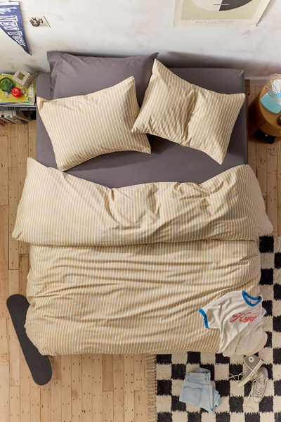 Sabine Striped Patterned Cotton Percale Duvet Cover