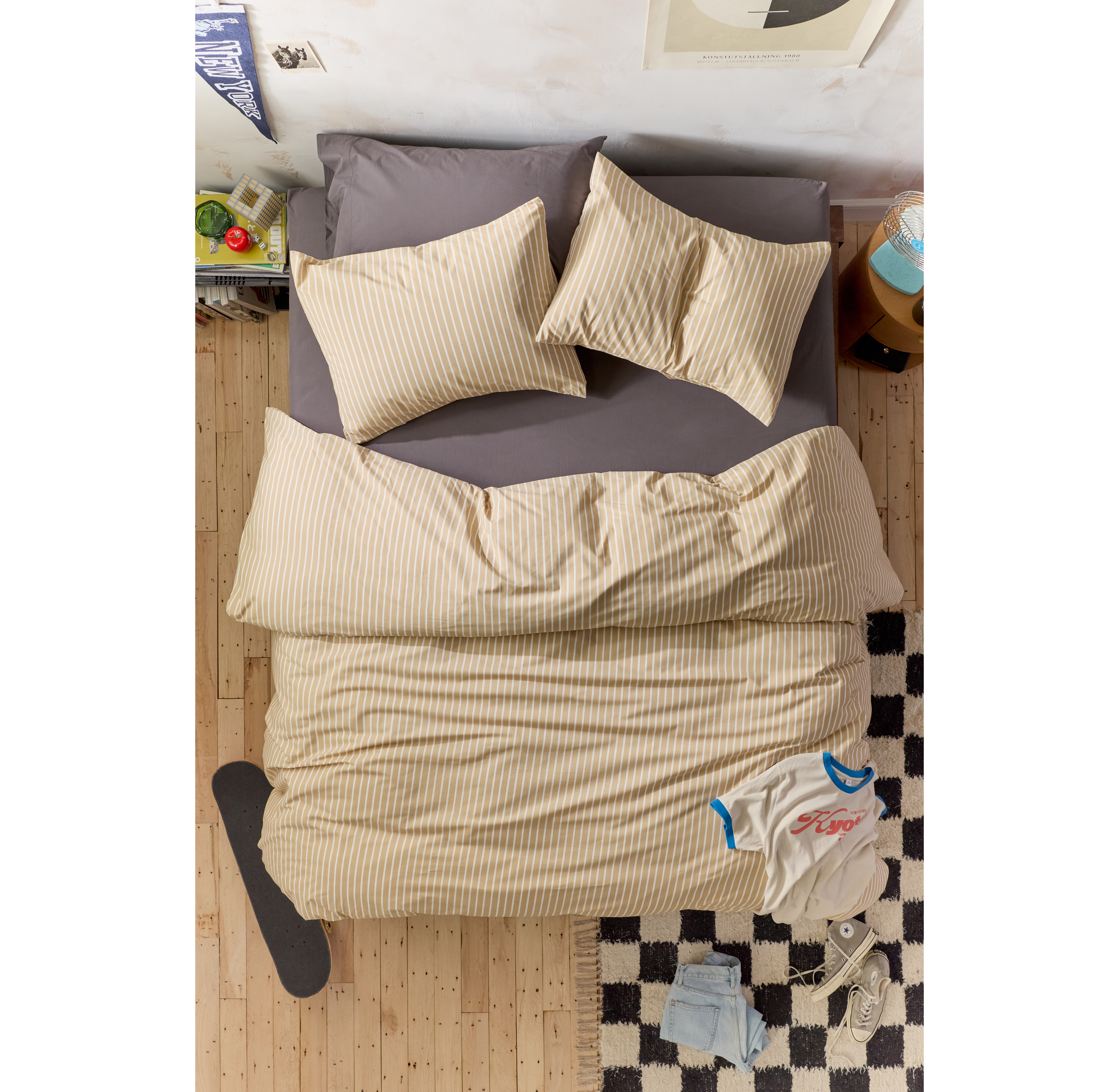 Sabine Striped Patterned Cotton Percale Duvet Cover