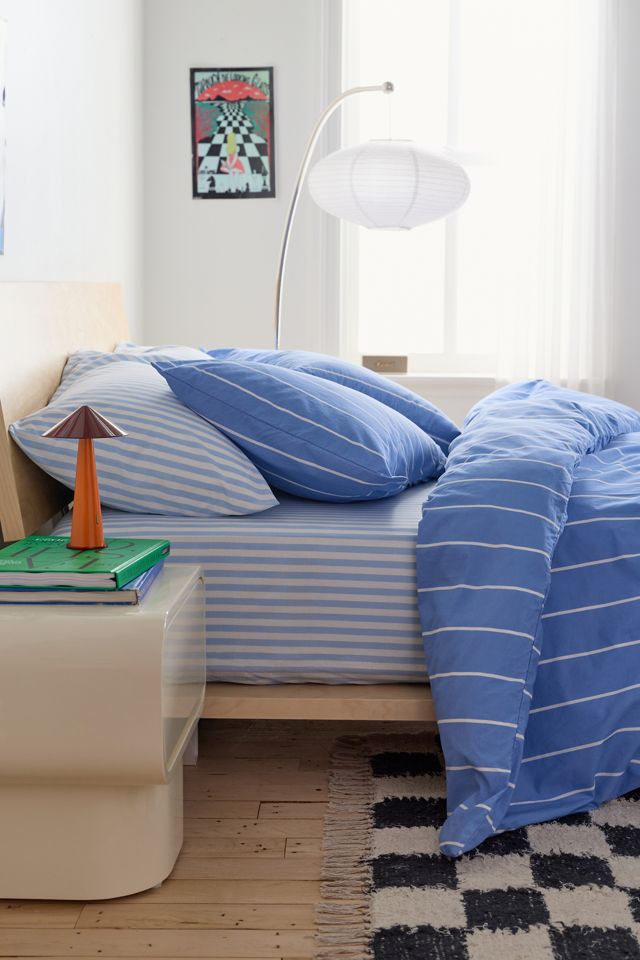 Sabine Striped Patterned Cotton Percale Duvet Cover #1