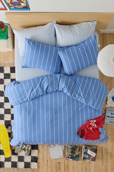 Sabine Striped Patterned Cotton Percale Duvet Cover