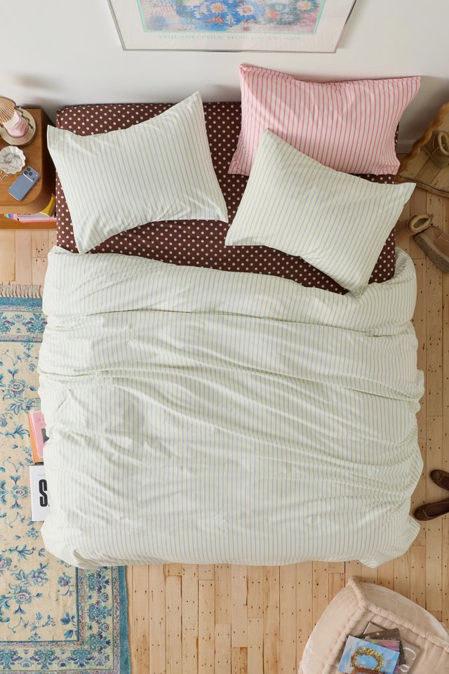 Sabine Striped Patterned Cotton Percale Duvet Cover #1