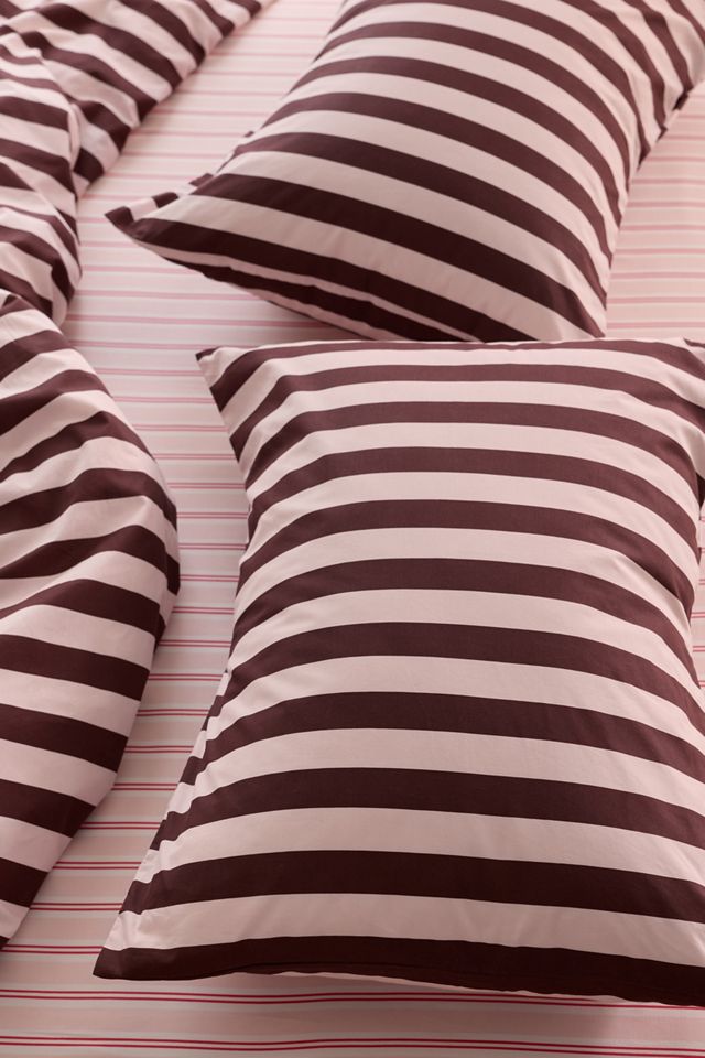 Sabine Striped Patterned Cotton Percale Sham Set #1