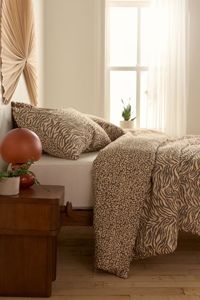 Sherri Reversible Animal Print Duvet Cover #1