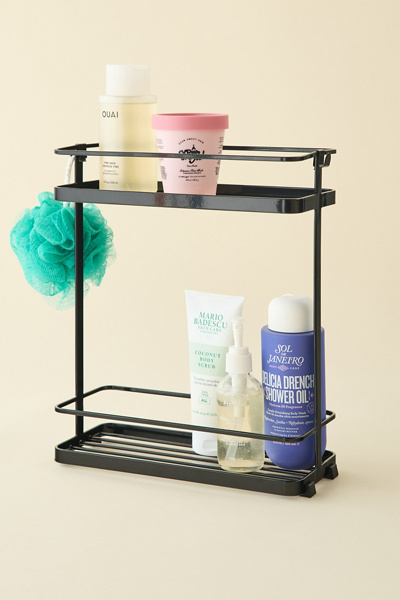 Delaney Two-Tier Steel Storage Caddy in Black at Urban Outfitters