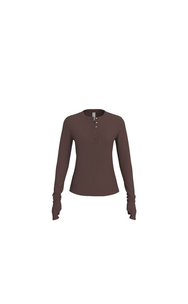 Vitality Float Rib Henley Top #1