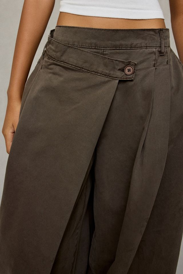 UO Maddie Crisscross Waistband Pleated Trousers #5