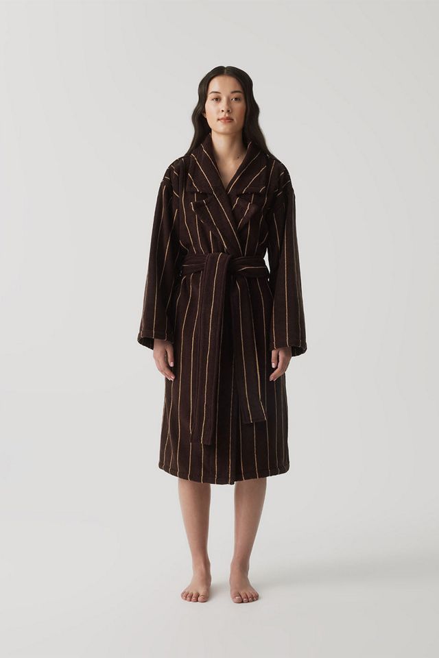 Hommey Striped Cotton Robe #1