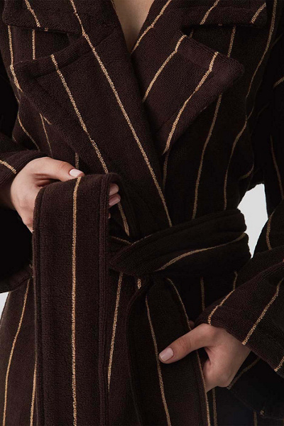 Hommey Striped Cotton Robe