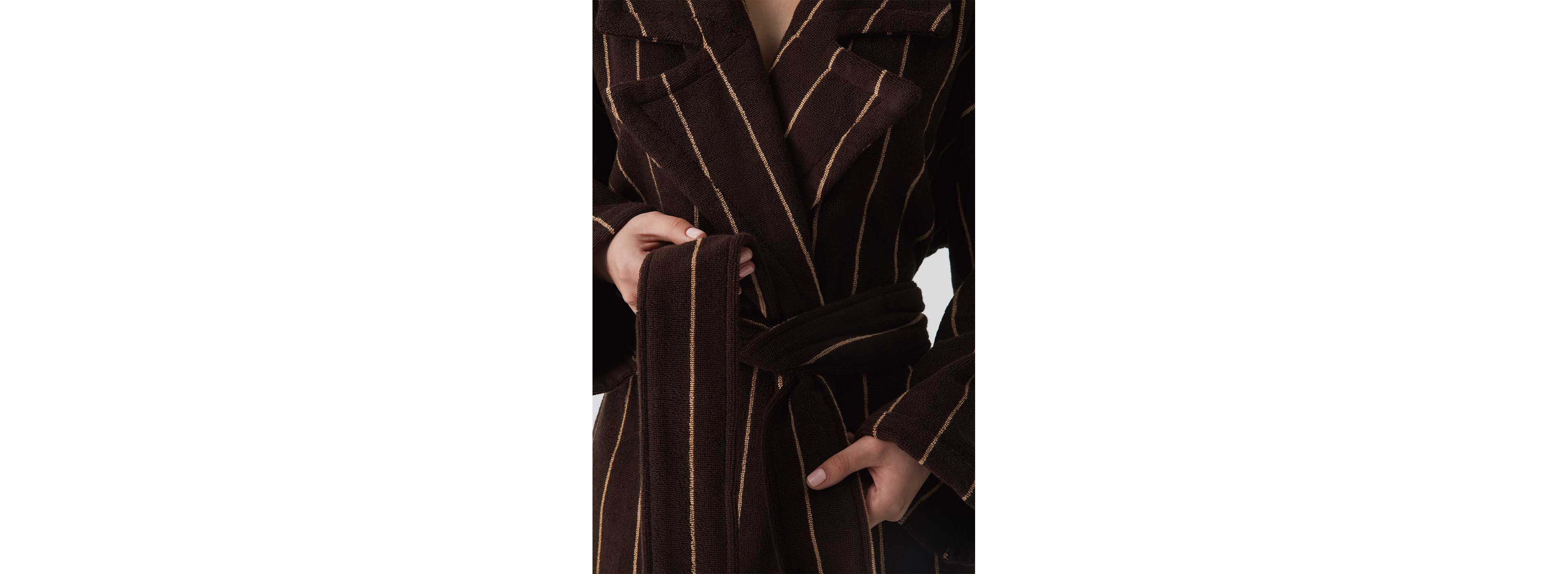 Hommey Striped Cotton Robe