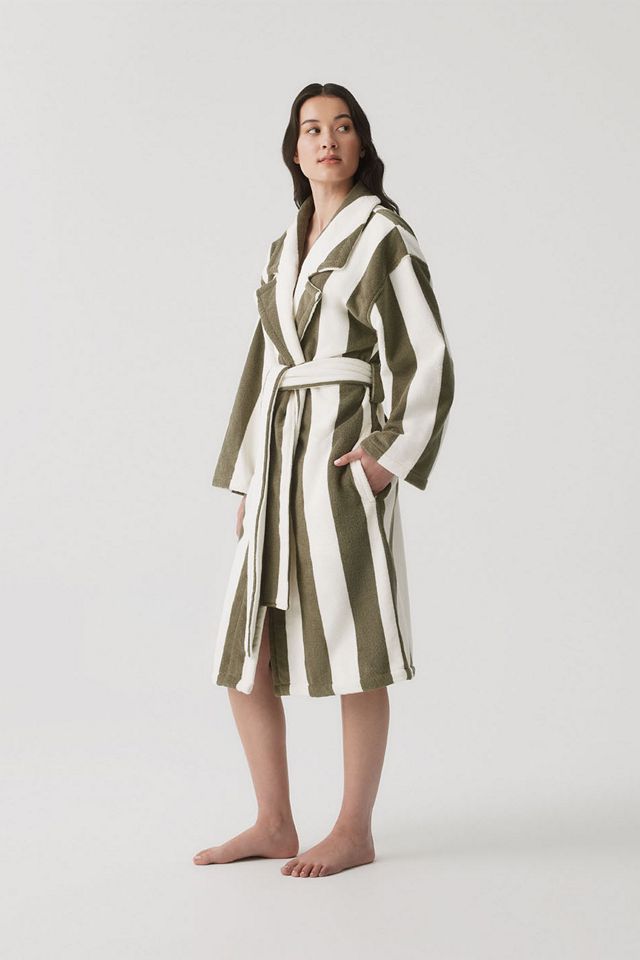 Hommey Striped Cotton Robe #1