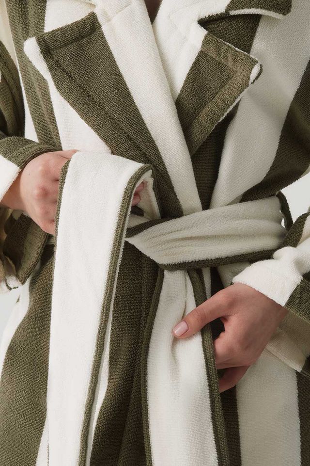 Hommey Striped Cotton Robe #2