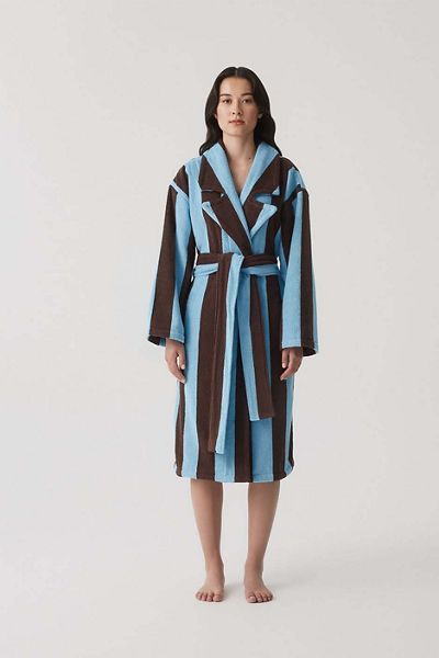 Hommey Striped Cotton Robe