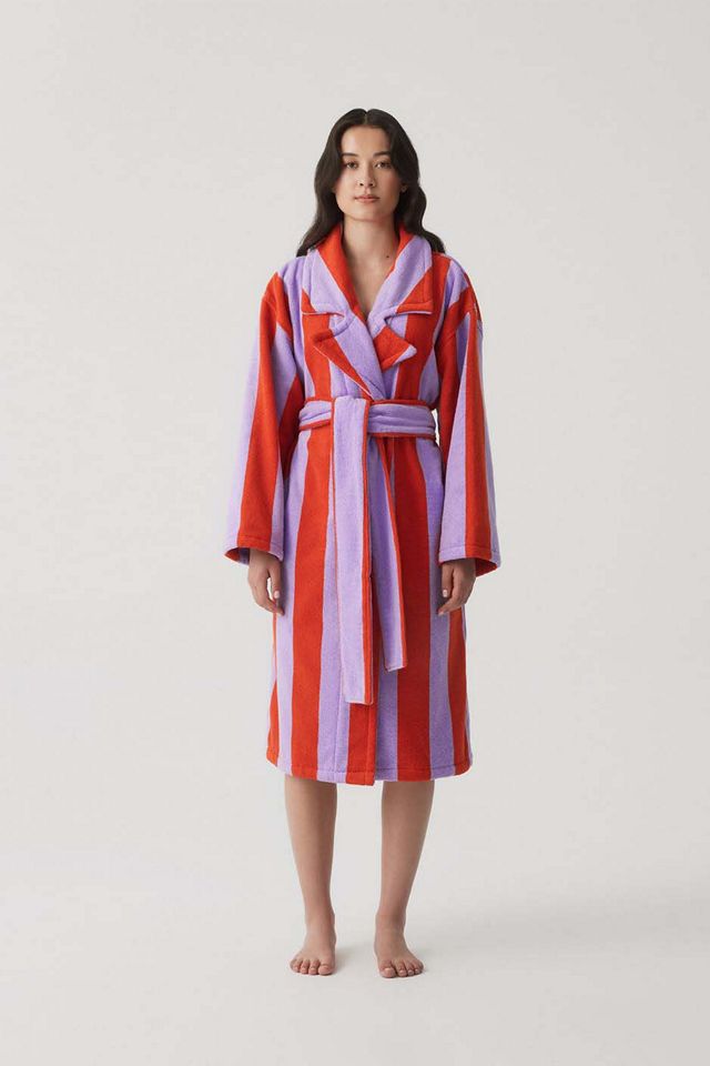 Hommey Striped Cotton Robe #1