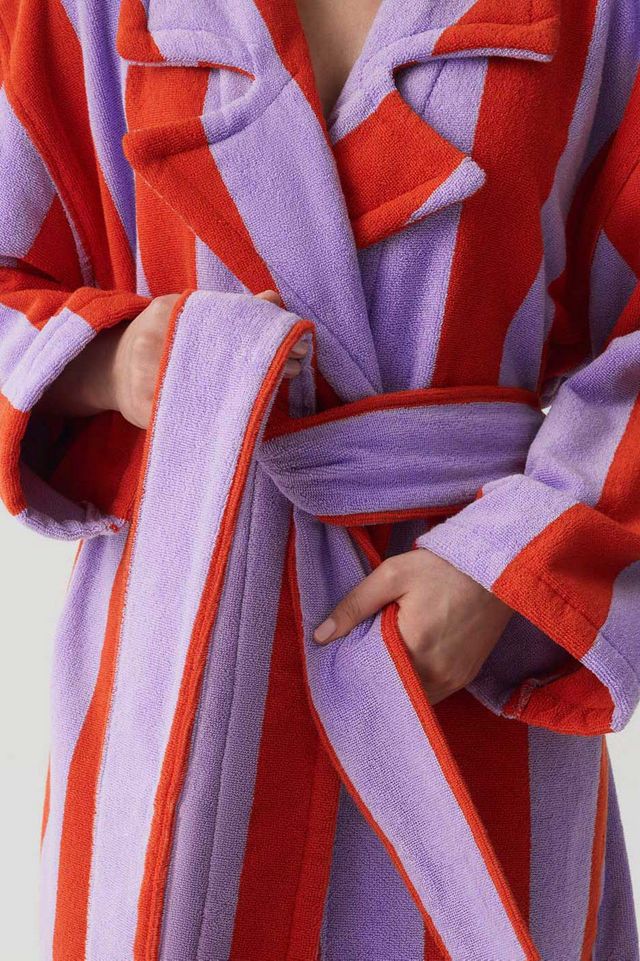 Hommey Striped Cotton Robe #2