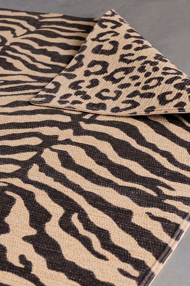 Reversible Animal Print Braided Rug #4
