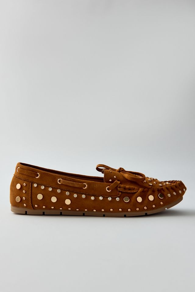 Azalea Wang Midge Studded Moccasin Shoes #3