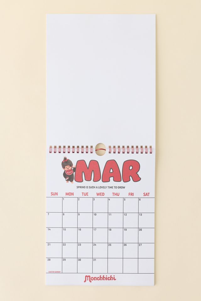 PIPSTICKS Monchhichi 2027 Sticker Wall Calendar #1