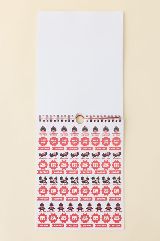 PIPSTICKS Monchhichi 2027 Sticker Wall Calendar #2