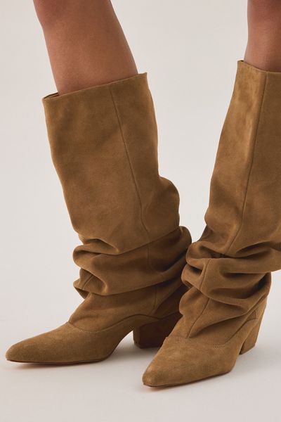 Azalea Wang Francoise Suede Slouch Boots