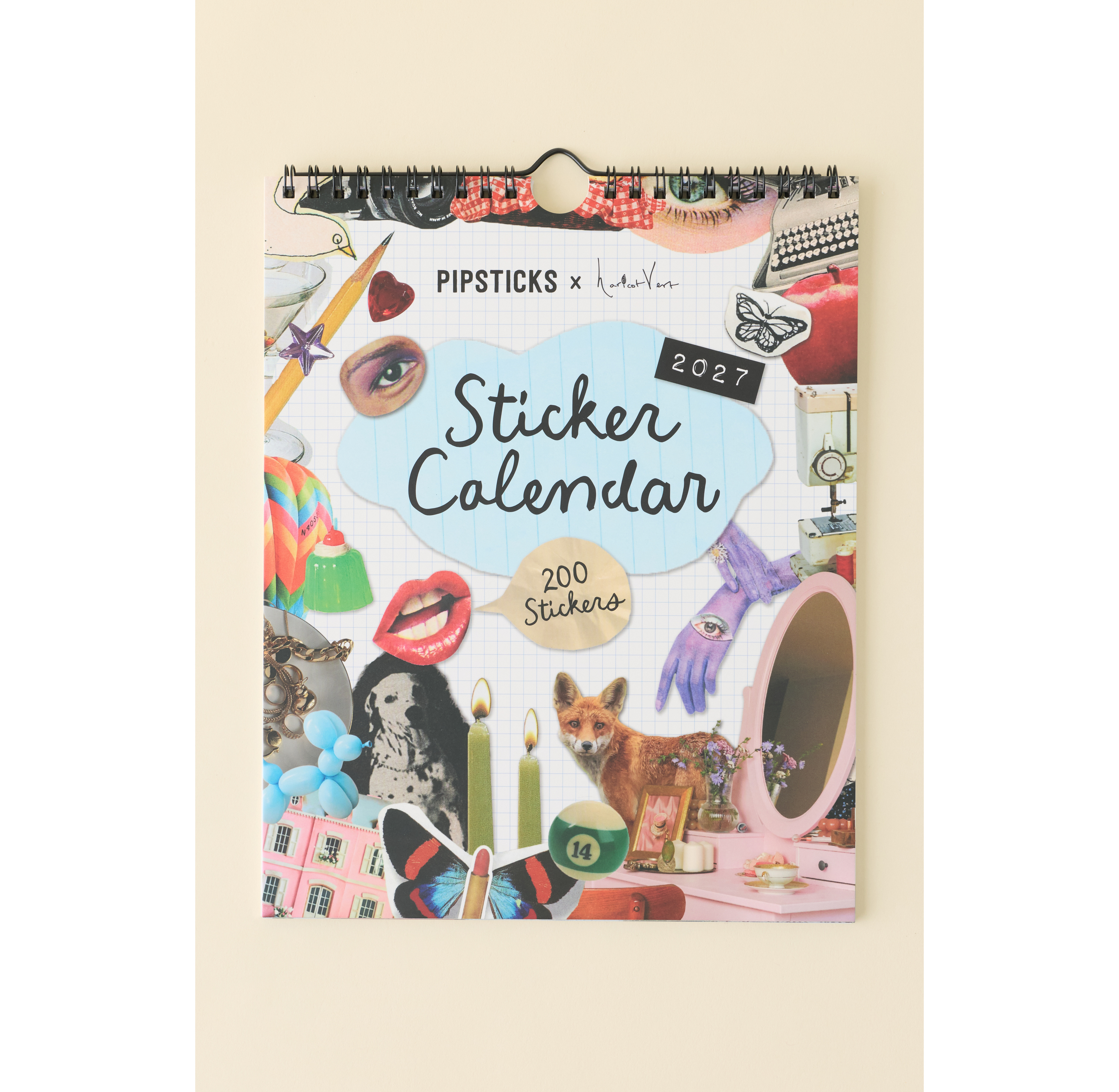 PIPSTICKS X Haricot Vert 2027 Sticker Wall Calendar