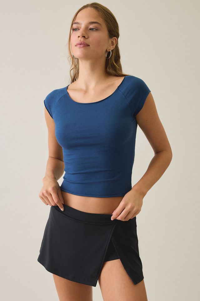 Out From Under Saturday Sculpt Slit Mini Skort #3