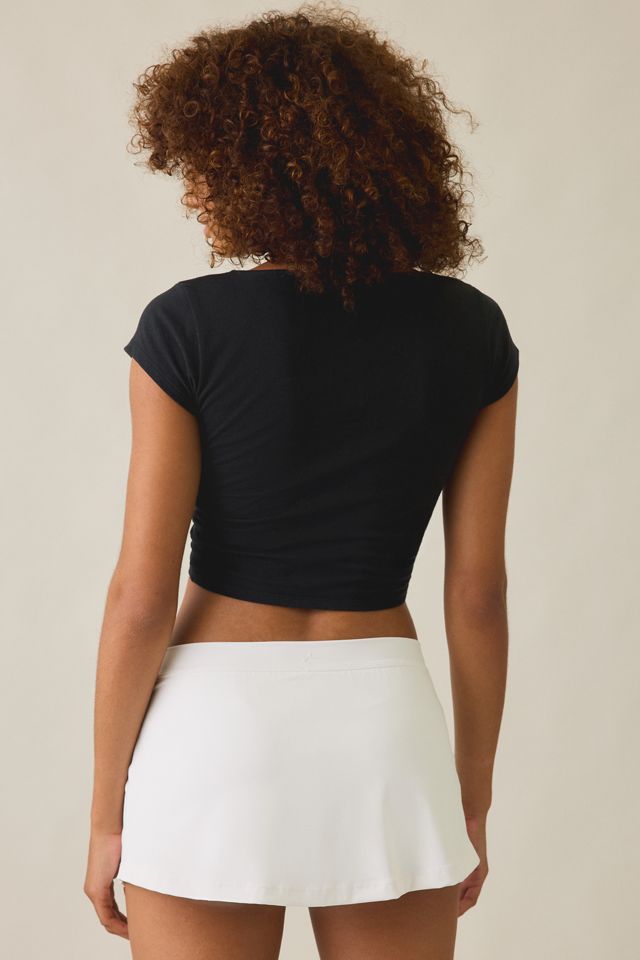 Out From Under Saturday Sculpt Slit Mini Skort #3