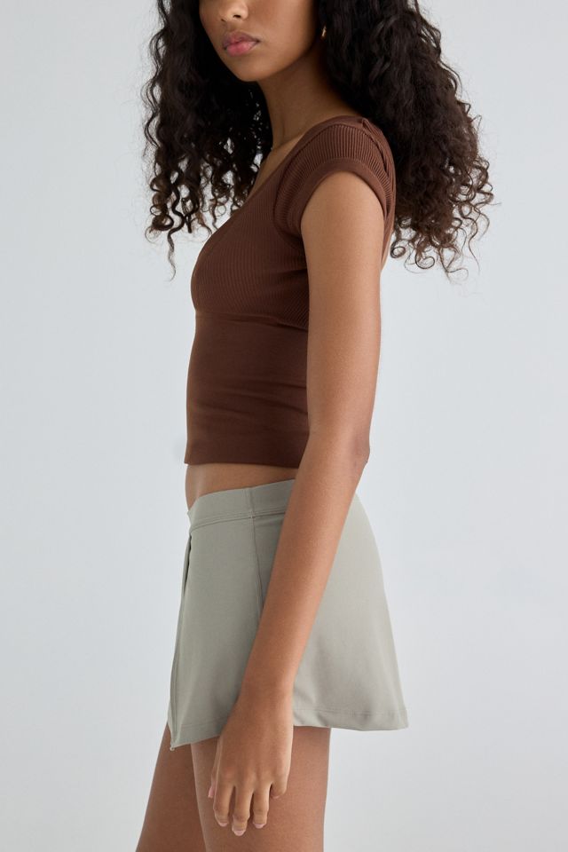 Out From Under Saturday Sculpt Slit Mini Skort #3