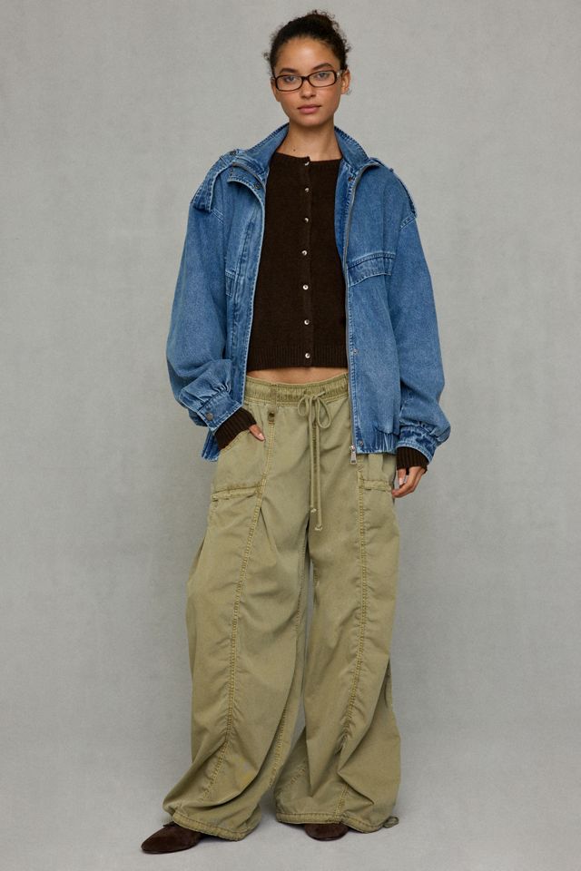 Azalea Wang UO Exclusive Narelle Oversized Denim Bomber Jacket #1