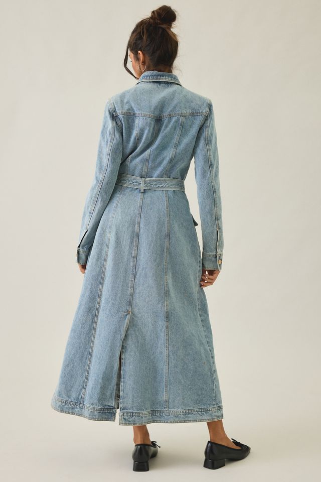 Azalea Wang Lucienne Longline Denim Trench Coat #2
