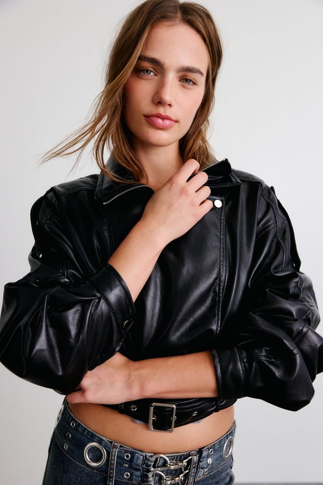Veste moto en simili cuir Papoose Azalea Wang #1