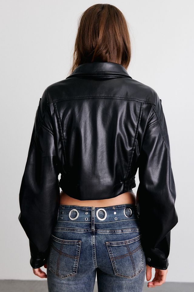 Veste moto en simili cuir Papoose Azalea Wang #4