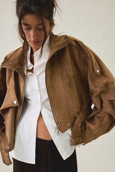 Azalea Wang Papoose Faux Leather Moto Jacket