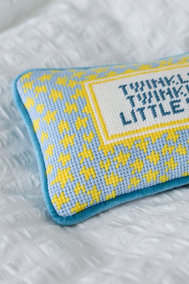 Mini Needlepoint Throw Pillow By Furbish #2