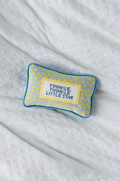 Mini Needlepoint Throw Pillow By Furbish